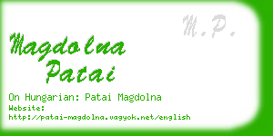 magdolna patai business card